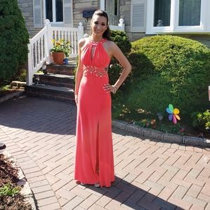 Coral prom dress